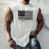 Gilet Stampato e Canotta da Uomo per Fitness, Esercizio e Dimagrimento, Modello a I con Spalle Larghe e Centro Schiena da Uomo