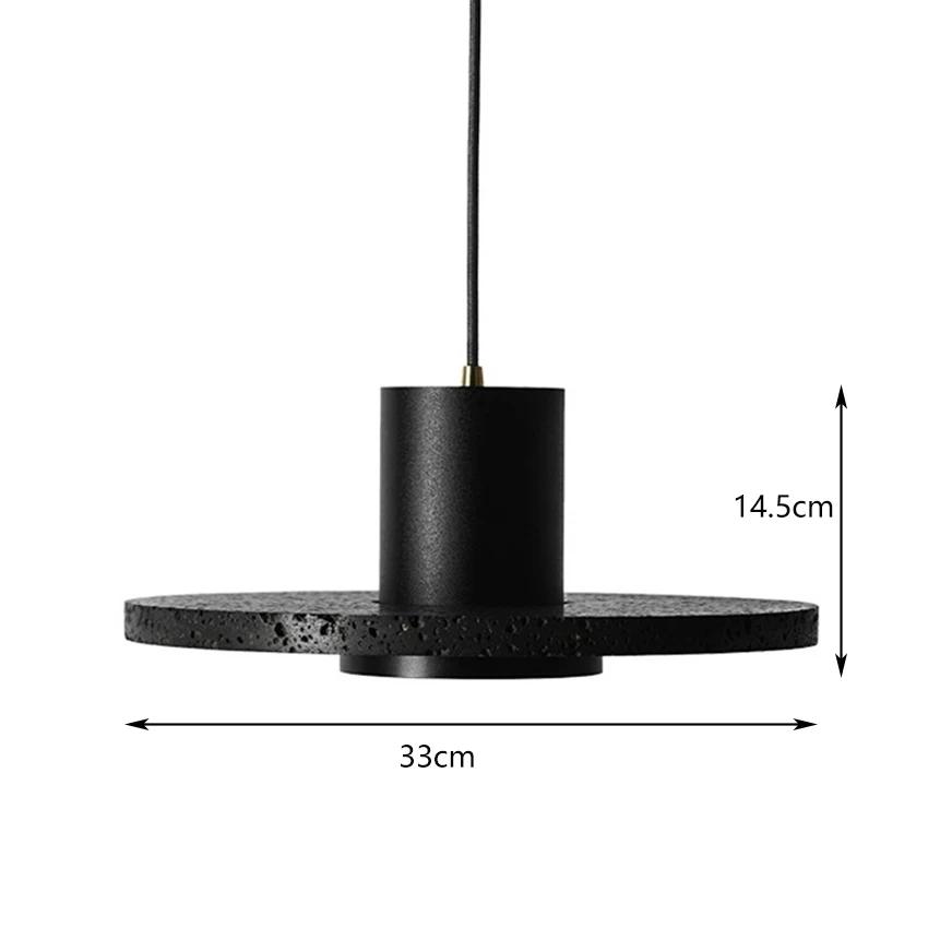 Modern Led Black Stone Pendant Light Nordic Creative Restaurant Bar Cafe Led Suspension Spotlight Bedroom Bedside Hanging Lamp