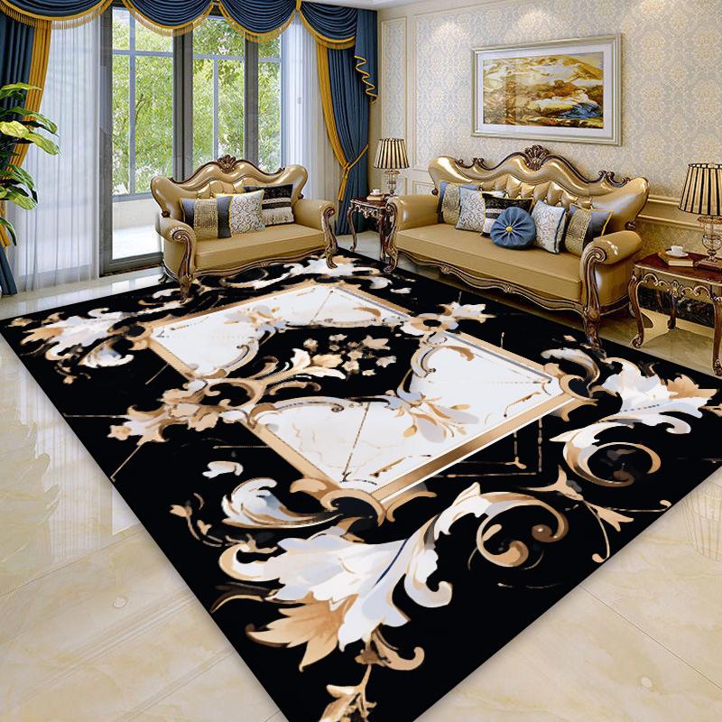 Wohnzimmer Luxus Dekoration Teppich Große Fläche Europäischer Stil Sofa Bereich Teppiche Zuhause Schlafzimmer Ankleidezimmer Rutschfeste Bodenmatte Waschbar