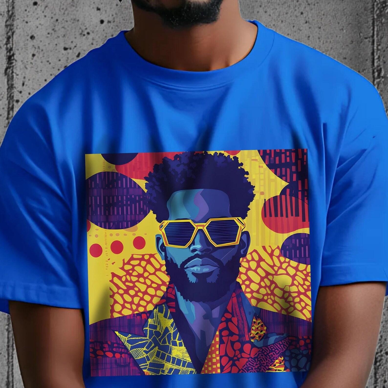 Afrocentric Pop Art T-Shirt: Vibrant African American Graphic Tee 2XL