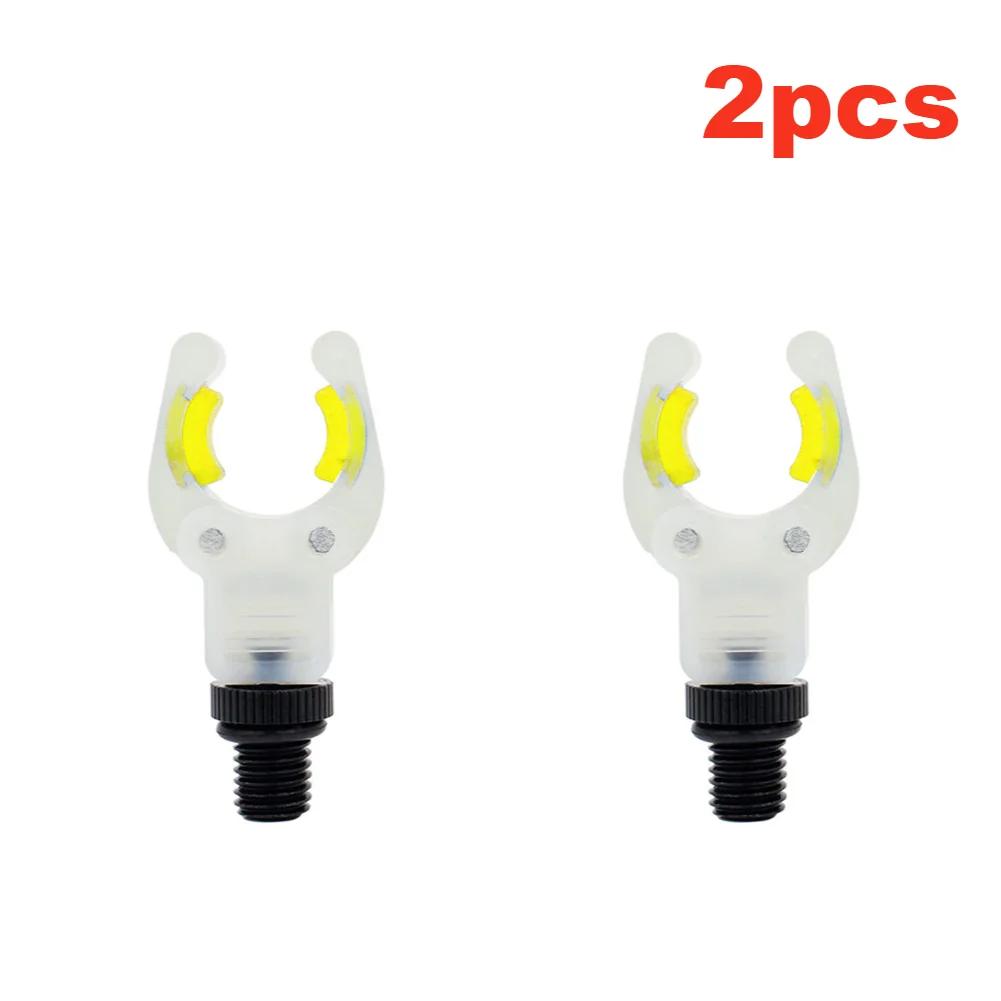 1/2Pcs Luminous Fish Rod Support Stand Heads U Shape Carp Fishing Rod Stand Rest Head Portable Holder Clips Fishing Rod Bracket