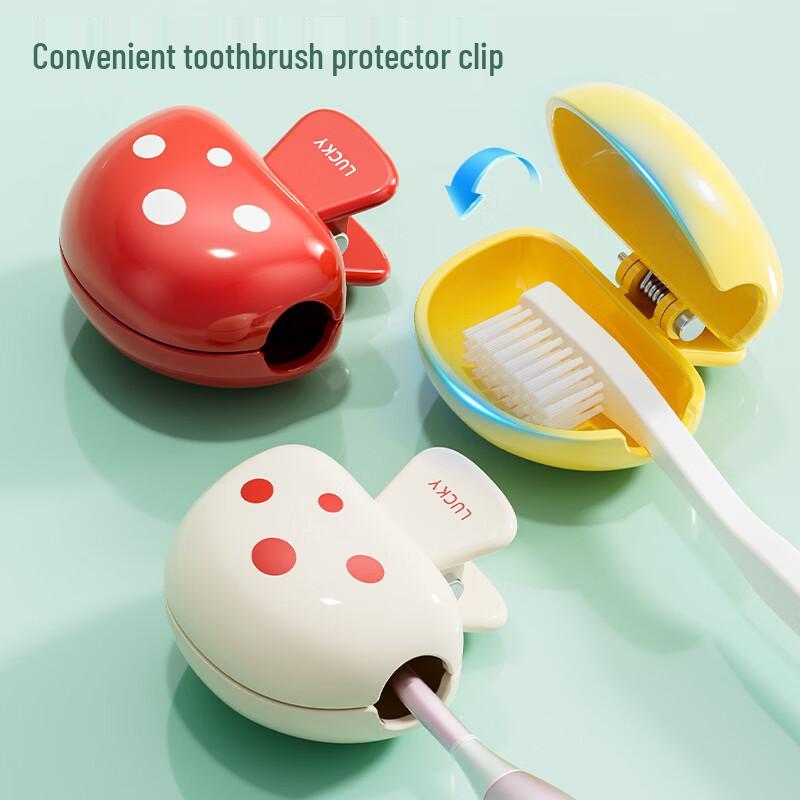 Mushroom Toothbrush Head Protector Clips, 10-Pack