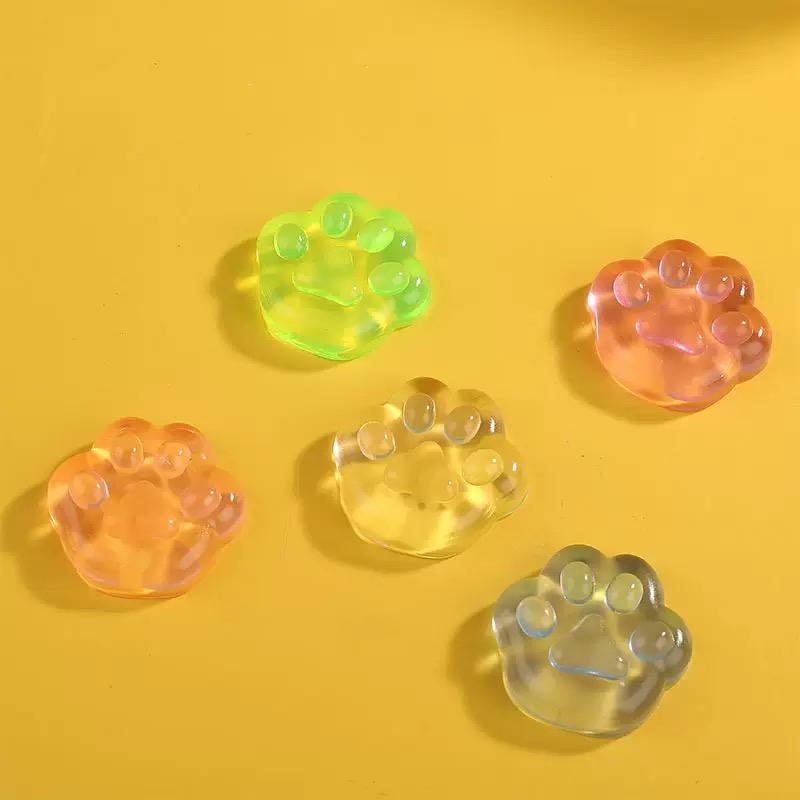 Jucărie Fidget Jucării Mini Squishy Cub de Gheață Mochi Mingie Anti-stres Jucărie Kawaii Cub Transparent lăbuță de pisică pește Jucărie de Strâns pentru Ameliorarea Stresului