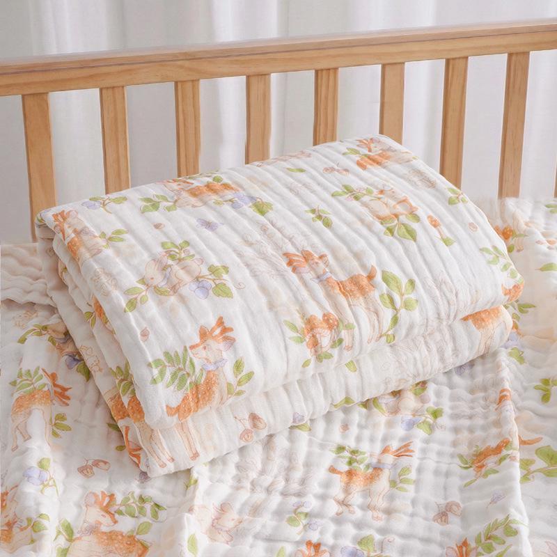 Ultra-Soft Baby Bath Towel - Pure Cotton Gauze, Absorbent, Six Layer for Newborns & Children