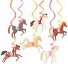 Decorative Swirls Horses Ponies Horse Birthday 90Cm 6Pcs.