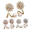 1 Pair Stud Earring Fine Workmanship Elegant Lightweight Snowflake Charm Earrings Ear Stud for Dating