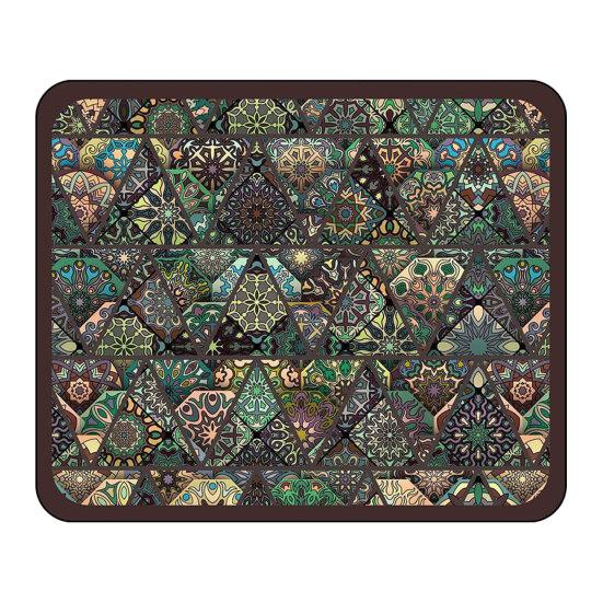 huaqianguhh Bohemian Dish Drying Mat, Super Absorbent Diatomaceous Earth Drainer Non-Slip Colorful Ethnic Heat Insulation Mat for Kitchen Counter