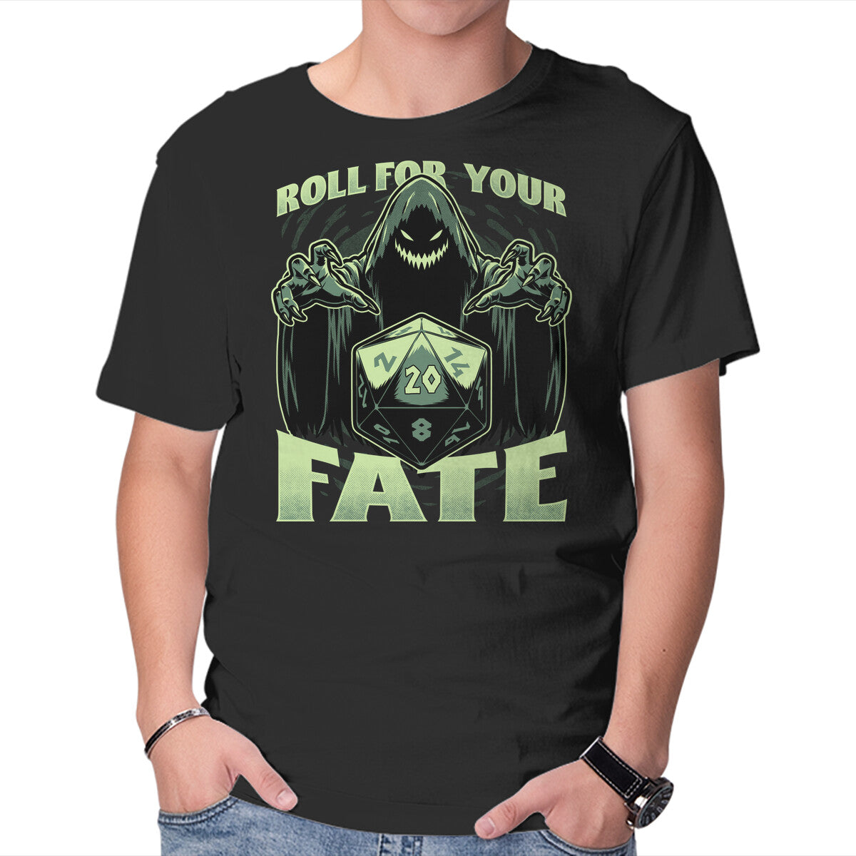 Unisex Crew Neck T-Shirt RPG Dice Fate Graphic Short Sleeve Casual Tee XXL