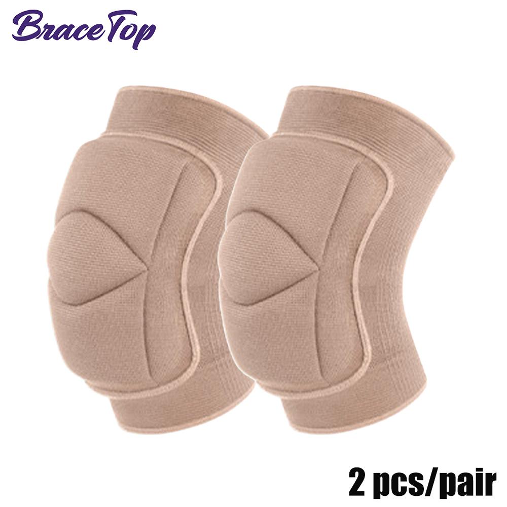 Bracetop Sports Non-Slip Knee Brace Soft Knee Pads Breathable Knee Sleeve For Dance Wrestling Gym Volleyball Basketball Running