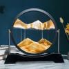 Rotatable Sandscape Moving Sand Art Picture Flowing Sand Painting Round Glass Quicksand 3D Hourglass Desktop Home Decor Gifts