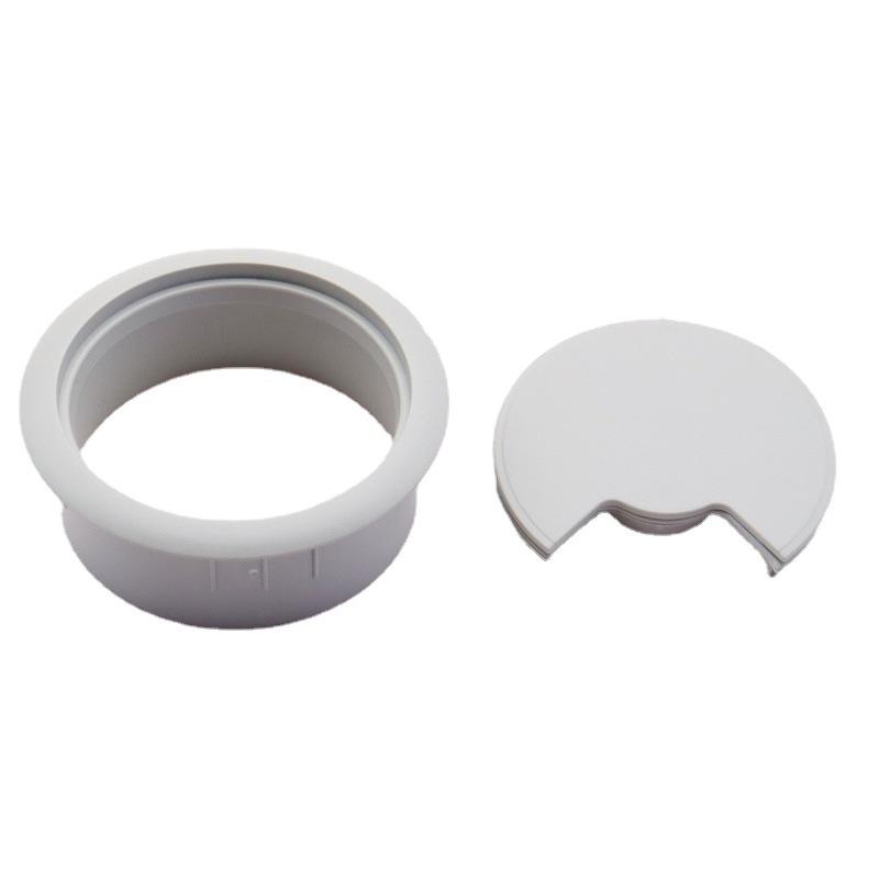 

Concealed DustproofABSPlastic Round Cable Box for Computer Office Desk50.53.60 Threading Hole Box Cover 50mm&1pcs белый