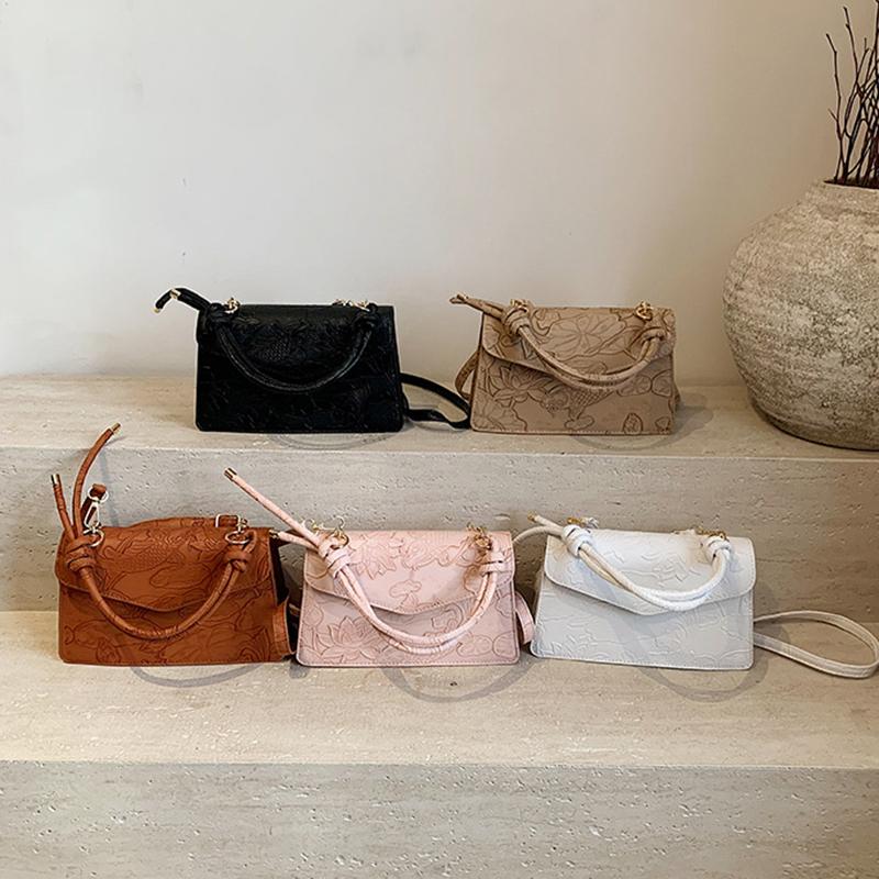 Autumn Womens Small Square Shoulder Bag Premium Textured Crossbody Bag Fashion Minimalist Versatile Handbag Purse KTB