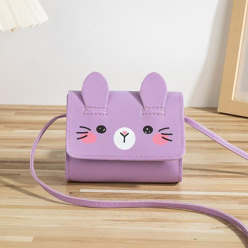 Kids Mini Handbag Cute Pu Shoulder Bag For Girls Princess Coin Purse Wallet