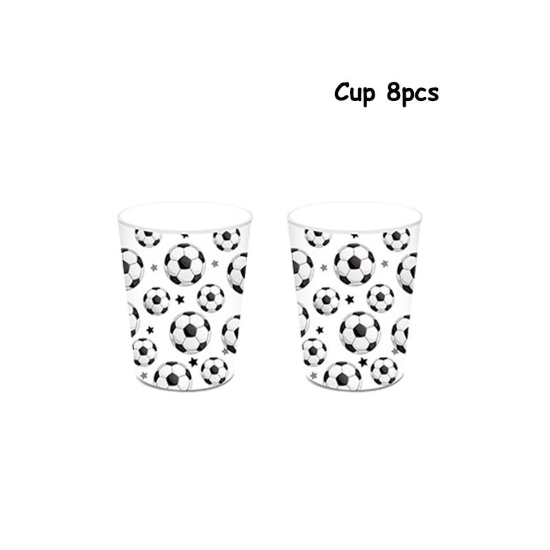 Football Theme Party Disposable Tableware Paper Plates Balloons Flags Birthday Decorate Foil Globos Soccer Sports Party Supplies