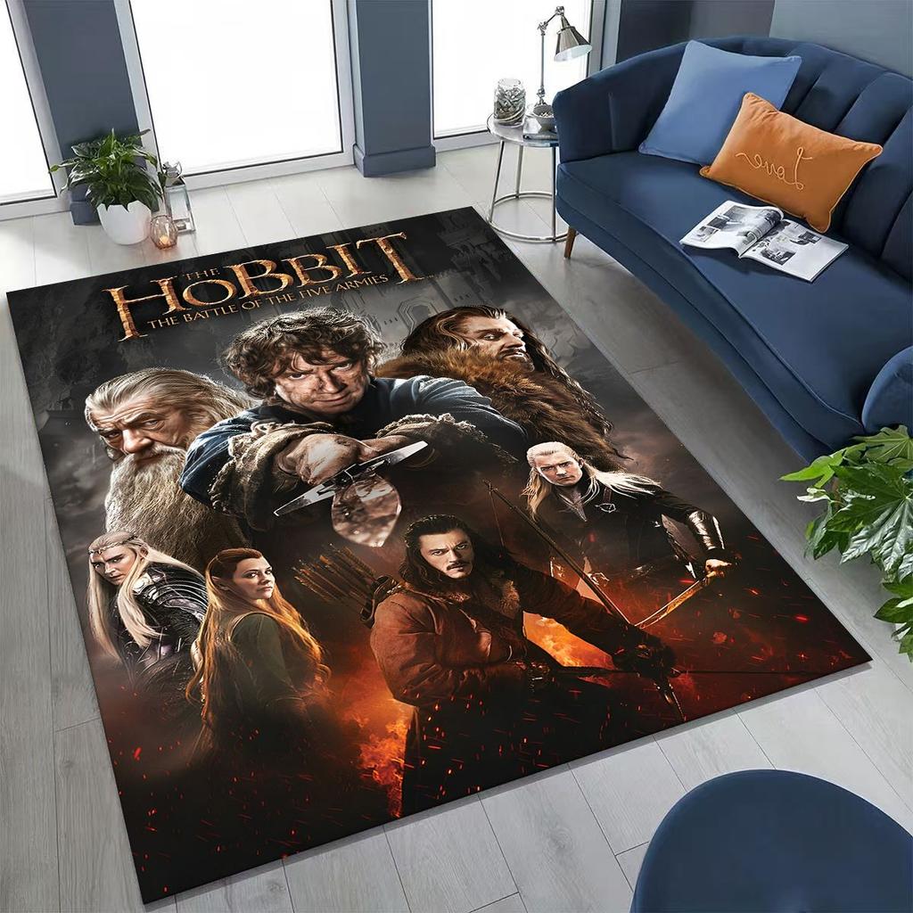 Classics L-Lord of The Rings H-Hobbit Movie Board Rug for Bedroom Living Room Sofa Home Doormat Decor, Large Non-slip Floor Mat