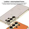 Electroplated Leather TPU Magnetic Nickel‑Ring Protective Phone Case For Samsung Galaxy S26 Ultra 5G
