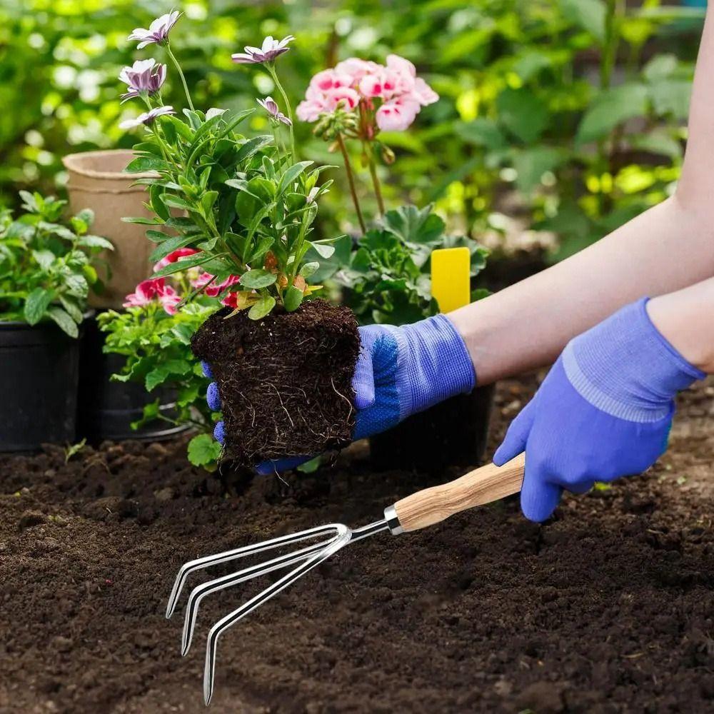 Loose Soil Garden Shovel Ergonomic Handle Fork Practical Hand Trowel  Weeder Tool