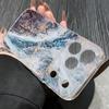 Gilding Marble Pattern Case For iPhone 17 Pro Max Coque iPhone 16 15 14 13 12 Pro Max 11 Clear TPU Silicone Soft Cover