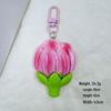 Peach Blossom Keychain: Cute Flower Pendant Backpack Accessory for Girlish Charm and Bestie Gifts
