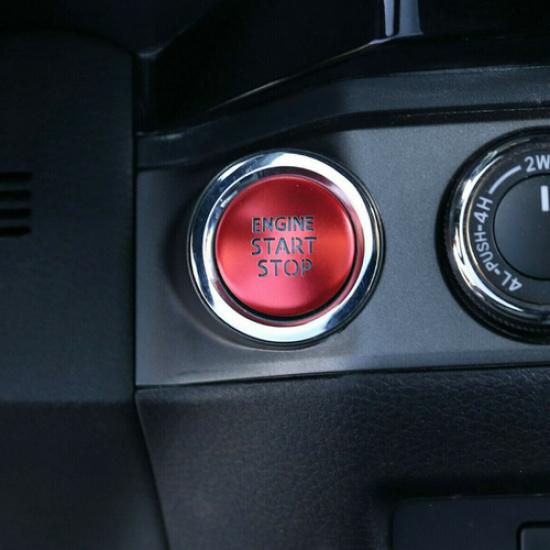 For Toyota Tacoma 2016- Engine Start Stop Push Switch Button Ring Trim Red