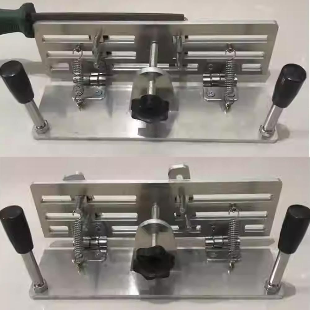 Universal Manual Knife Sharpening Jig for Belt Sander, Professional Metal Fixed Angle Sharpening Locator Holder