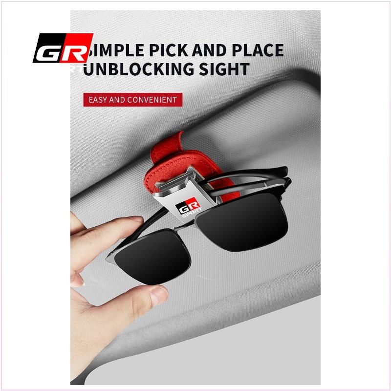 Car Sunglasses Protect Storage Cases Sun Visor Glasses Box Car Styling for Toyota Trd Gr Chr Corolla Yaris Rav4 E150 E120 Land Cruiser