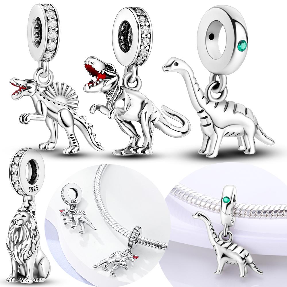 Kupferanhänger Original Zertifiziert Tier Dinosaurier Löwe Perlen Passend Armband Halskette Damen Schmuckherstellung Geschenk