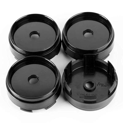 Rhinotuning DIY Wheel Center Caps, Set of 4 (Black, 66.5mm Outer Diameter / 63mm Inner Diameter)