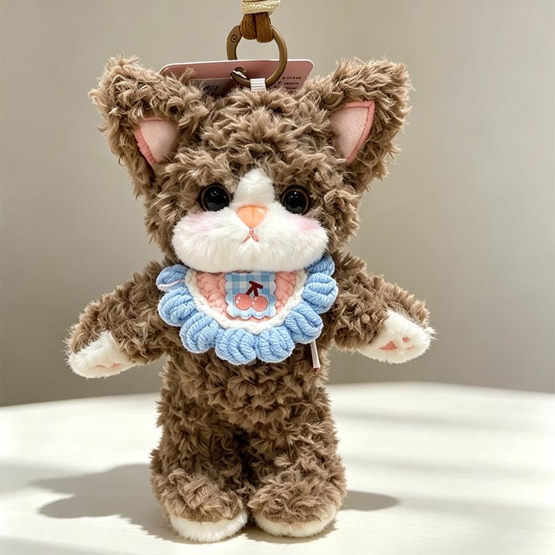 Devin Soft Plush Cat Keychain With Pp Cotton Filling For Bag Decor And Collection