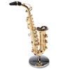 Gold-Plated Miniature Alto Saxophone Model, Brass Saxophone Instrument Model Gift, Home Decor Item