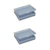 QUHSSHIK 2 Sets of ABS Playing Card Cases, Keeps Playing Cards Organized and Secure, Transparent Deck Cases, As Shown