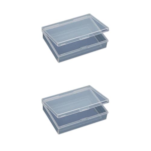 QUHSSHIK 2 Sets of ABS Playing Card Cases, Keeps Playing Cards Organized and Secure, Transparent Deck Cases, As Shown