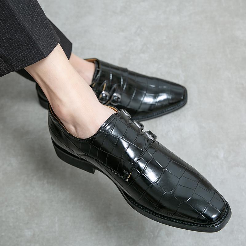 Fashion 2024 New White Monk Shoes Leather Loafers Men Dress Shoes Slip On Breathable Driving Shoes Multi Color Penny Moccasins Shoes Men
