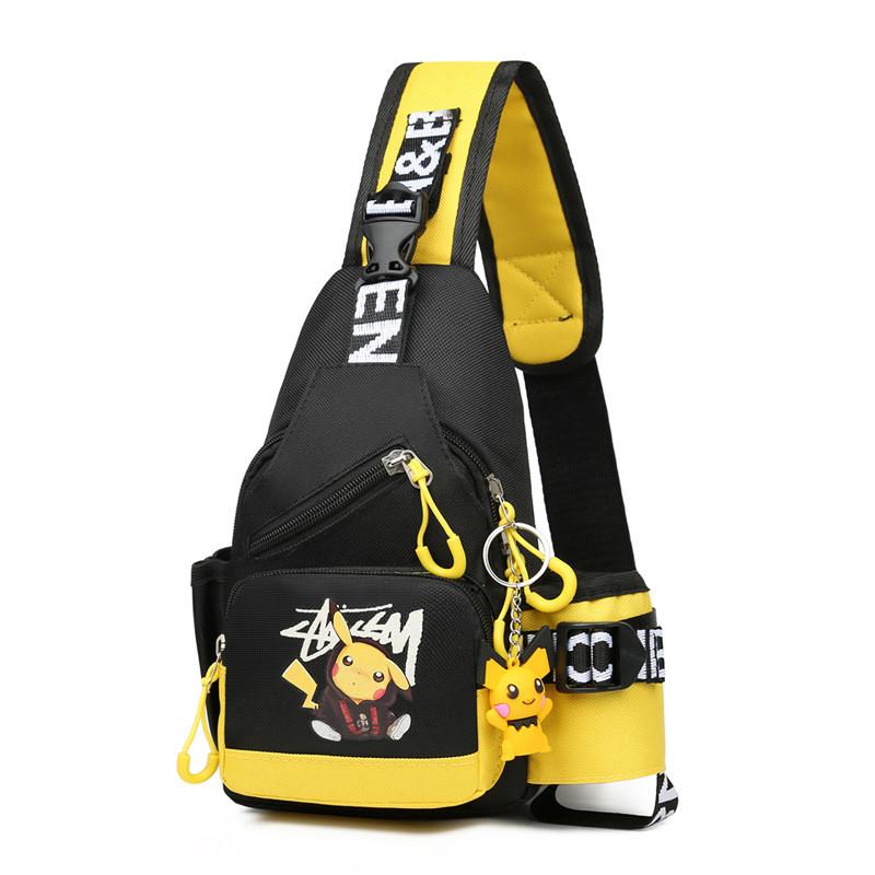 Pikachu Shoulder Chest Crossbody Bag Anime Pattern Child Gift Outdoor