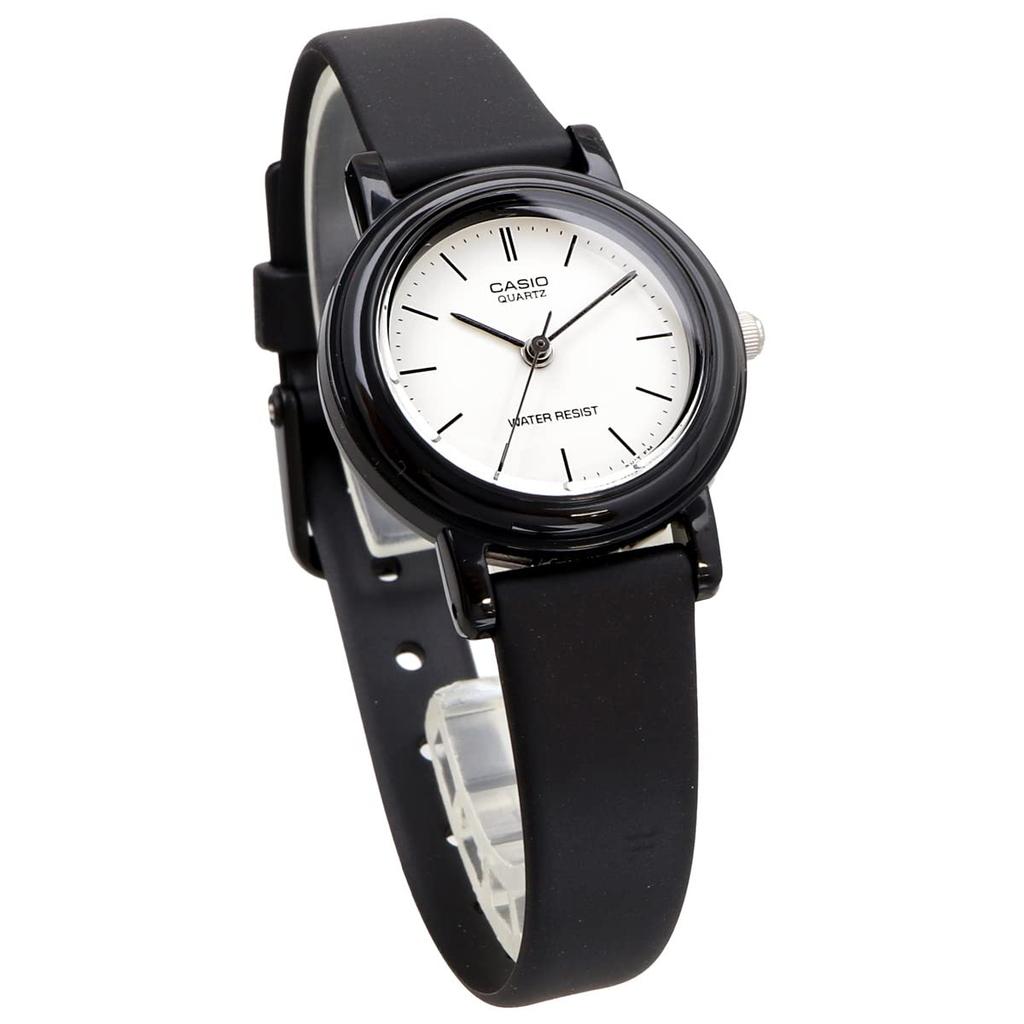 CASIO LQ-139BMV-7EL women's analog watch, round face, urethane strap, white