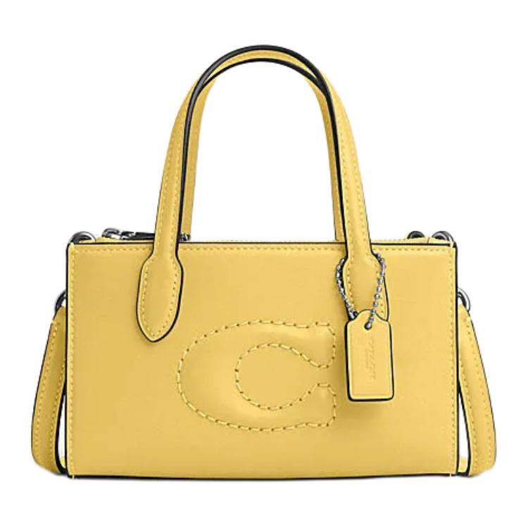 

Coach Nina 17 Magnetic Closure Logo Leather Tote Bag Women tote Yellow CT804-SVDJ Basic Set (Bag+Dust Bag)