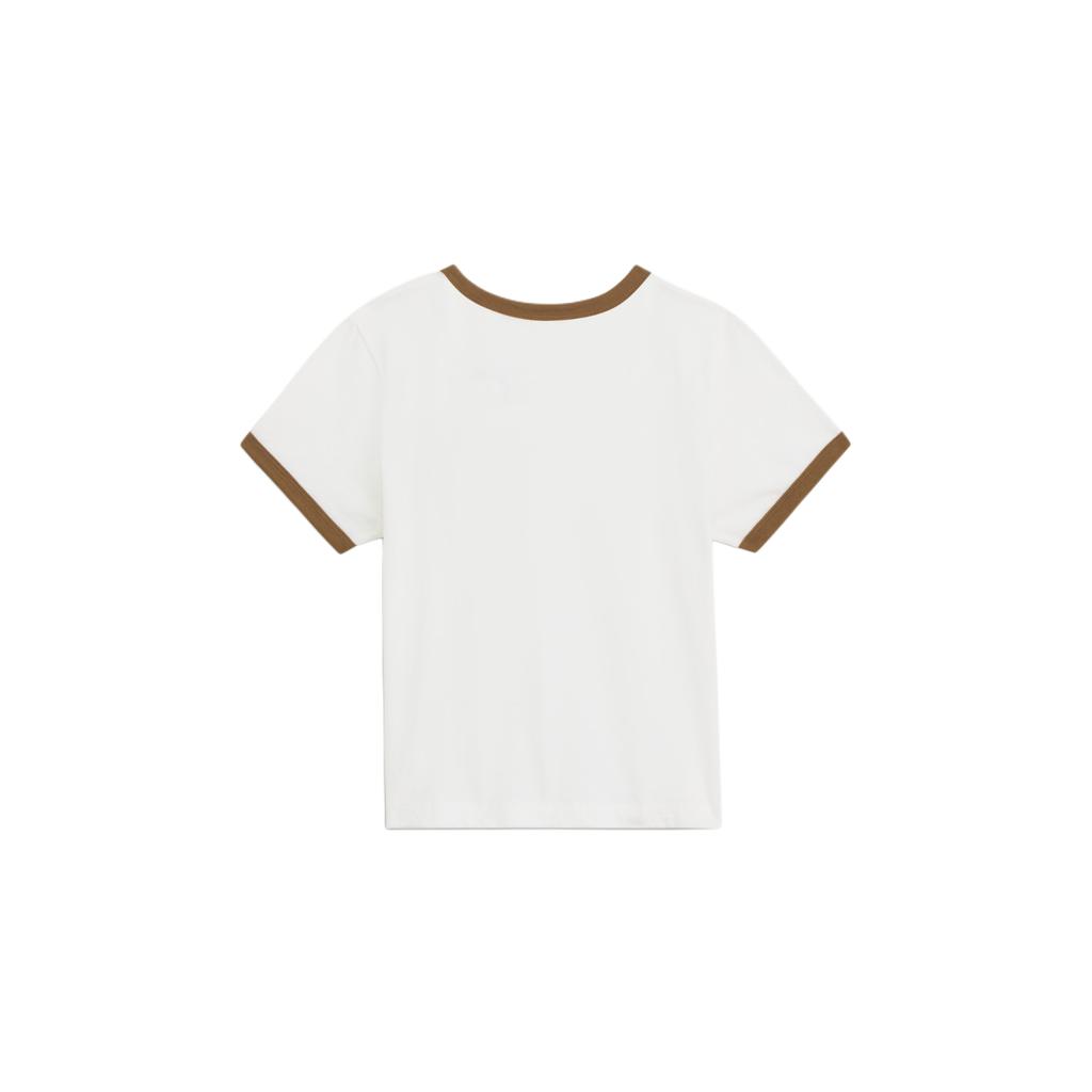 Vans Lefty Color Blocked Trim Round Neck Short Sleeve T-Shirt Women tops VN000WPKFS8