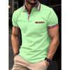Polo da uomo con bottoni e taschino, colletto alla Henley – un top casual versatile