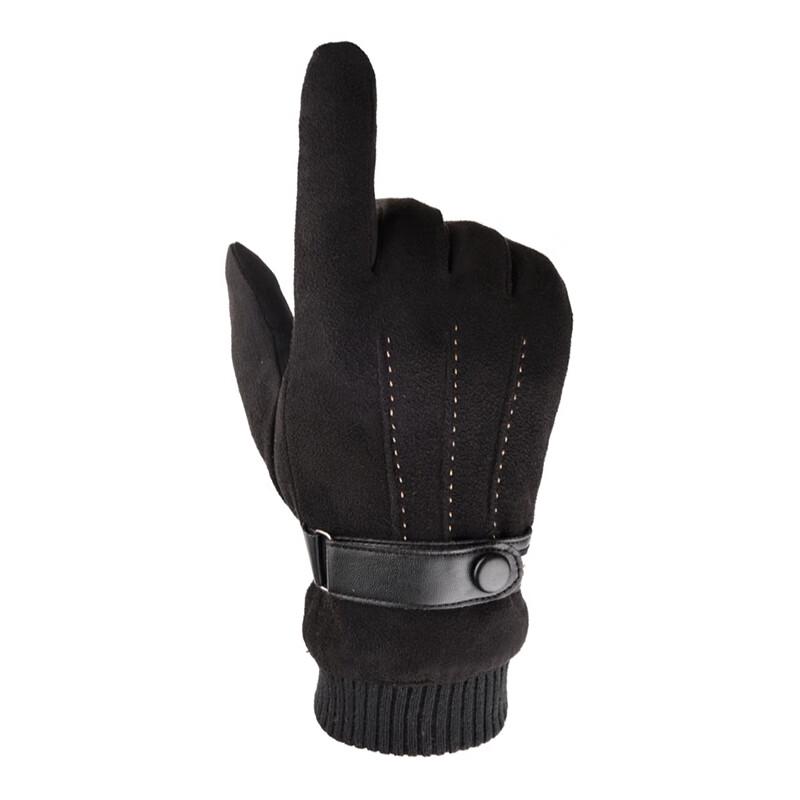 Tri-polar Men's Winter Suede Gloves