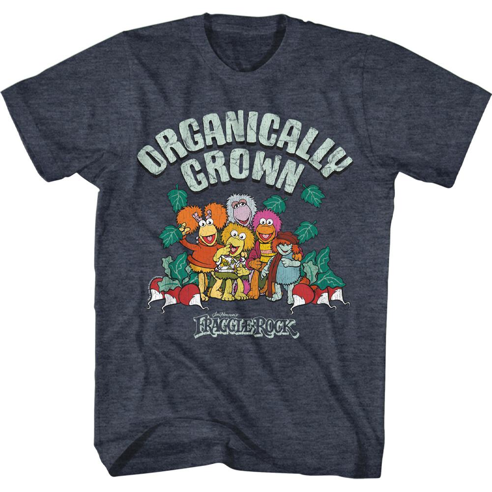 Fraggle Rock Jim Henson 80 s Organically Grown Fraggle Garden Men s T Shirt L