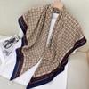 Women S Korean Style Square Scarf Elegant Air Conditioner Shawl