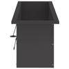 Garden Planter with LED Black 30 * 100 * 30 Cm Steel