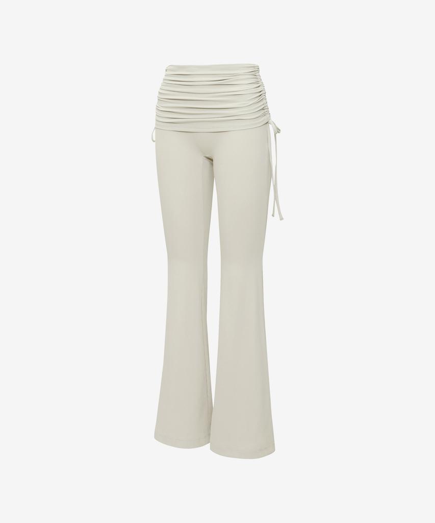 GRANDE LINE Elflex Rib Shirring Overlayered Bootcut Pants Ss Ver.