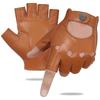 Used [GSG] Driving Gloves Men's Car Half Finger Sheep Leather Driving Gloves Driver Gloves Motorcycle 1