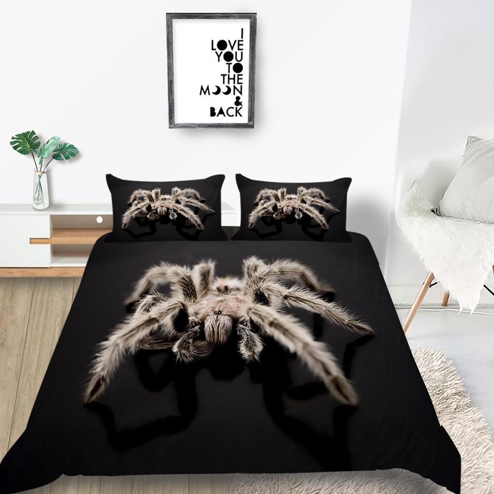 Cadılar bayramı nevresim takımı örümcek desenli nevresim nevresim takımı ab tam boy tek/çift kişilik yatak ev dekorasyon