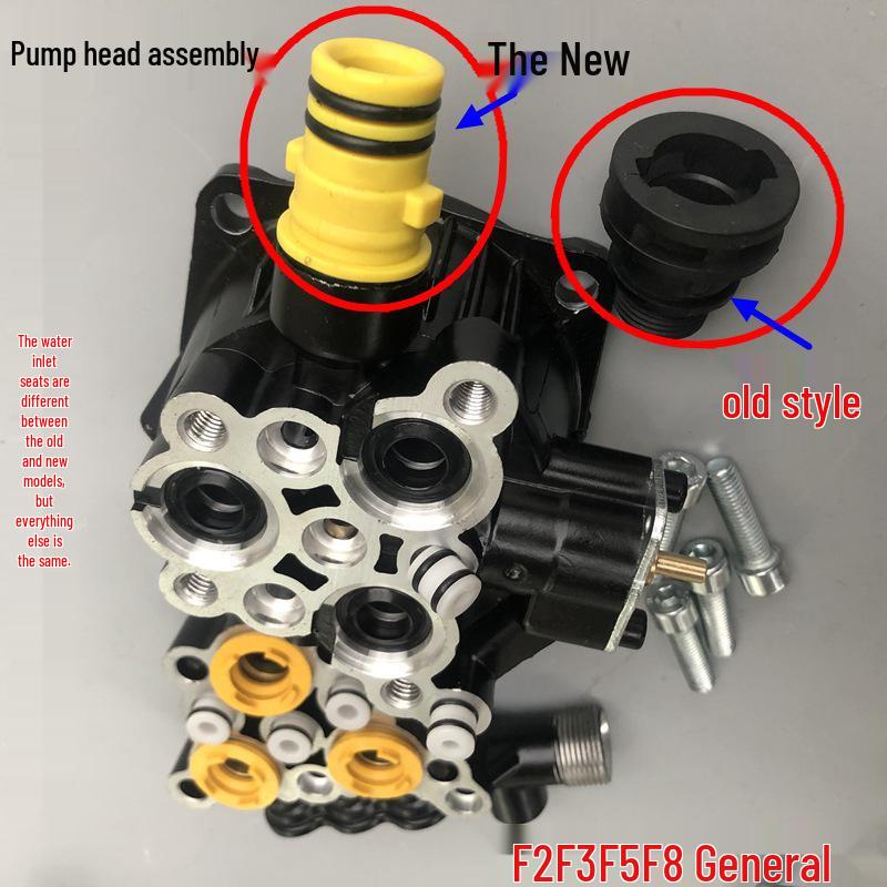 Jiepusi F2F8 Car Wash Pump Head Accessories: Bearing, Water Seal, F5 Oil Seal, High-Pressure Hose, and Plunger