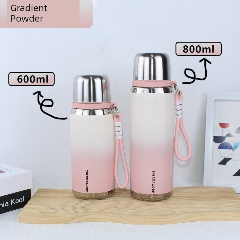 Large-Capacity Thermos Cup for Women, High Aesthetic Value, 2025 New Model, Portable Tea Brewing Cup for Male Students, 316 Stainless Steel Water Cup