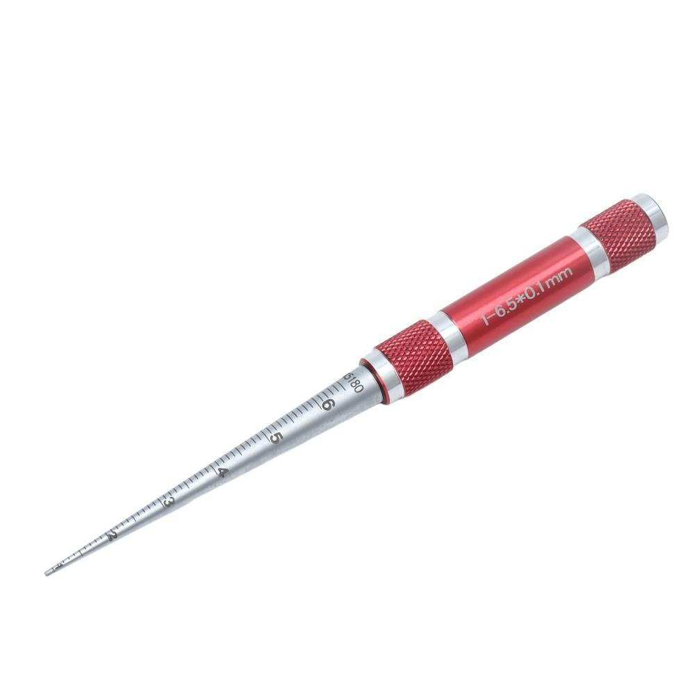 Chrome-plated carbon steel Tapered Hole Ruler 1‑6.5mm Taper Aperture Gauge  Parts Inspection