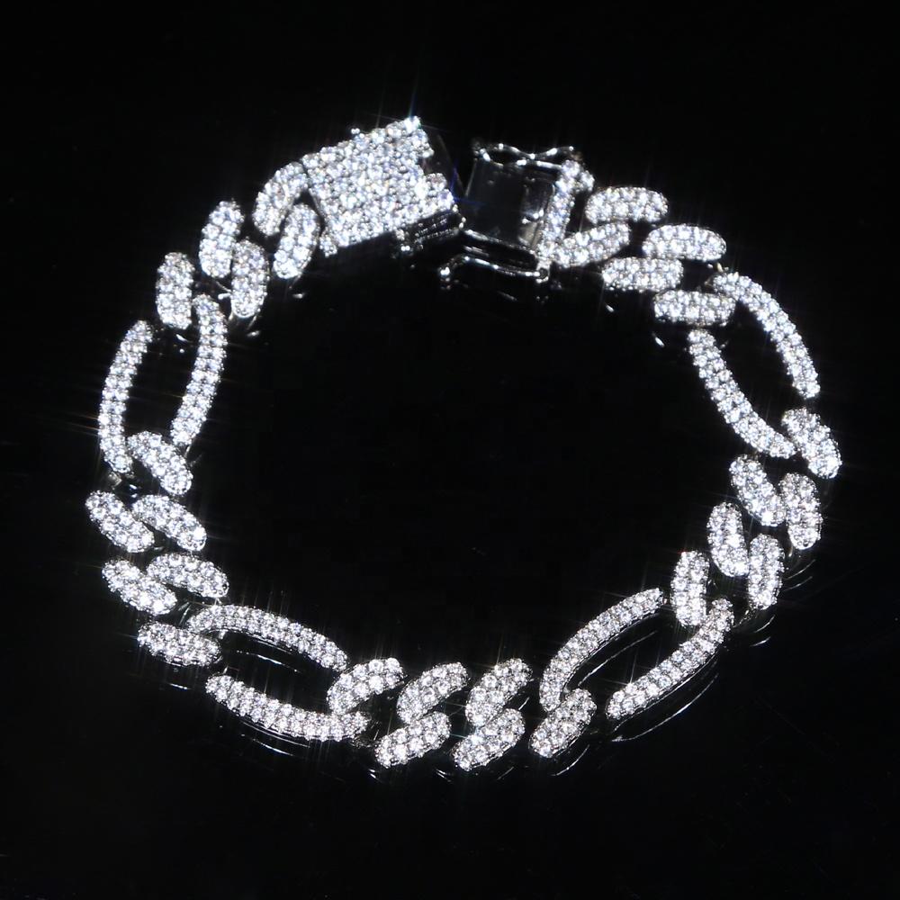2023 Hip Hop Cuban Chain CZ Ice Out Bling Charm Anklet for Women Jewelry