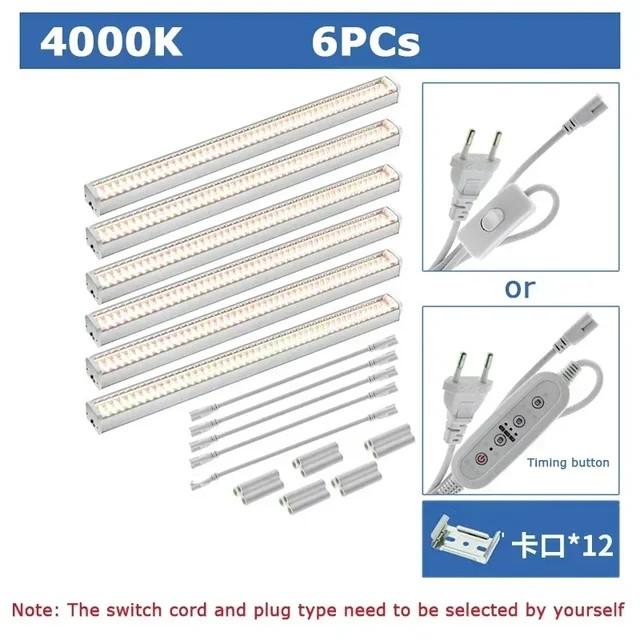 Newest 1/2/4/6PCS Full Spectrum LED Growing Lights for Greenhouse Plants Veg Flowers Fill Light Soilless Cultivation Lamps Hot